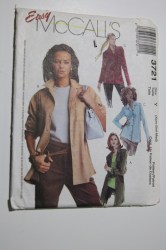 3721 MCCALLS EASY BUTTON SHIRTS 3 LENGTHS PATTERN UNCUT XS-MED 4-14
